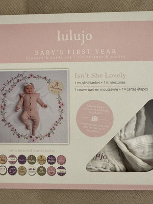 Lulujo Isn’t She Lovely baby muslin blanket set like new