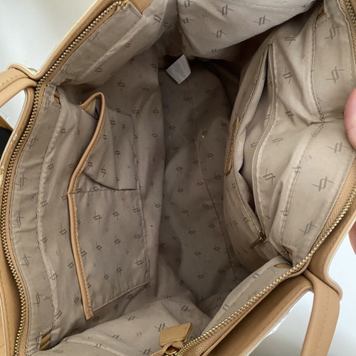 Verde Large Beige Monogram Tote Bag like new