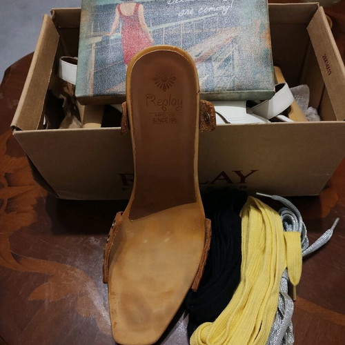 38, Replay platform sandals or clogs in very good condition, with a heel height of 8 cm.