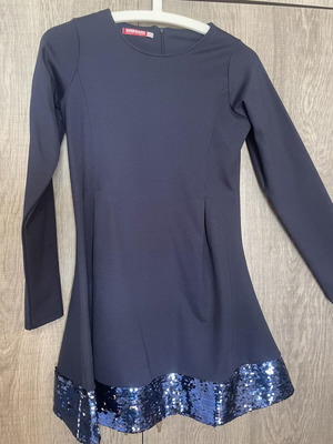 Wonderful blue dress with stunning finish