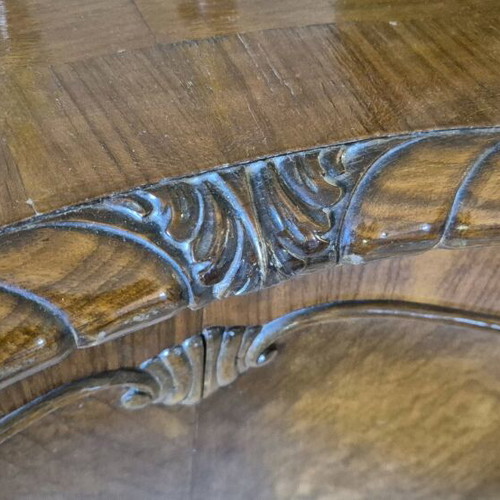 Walnut sideboard with lion legs used