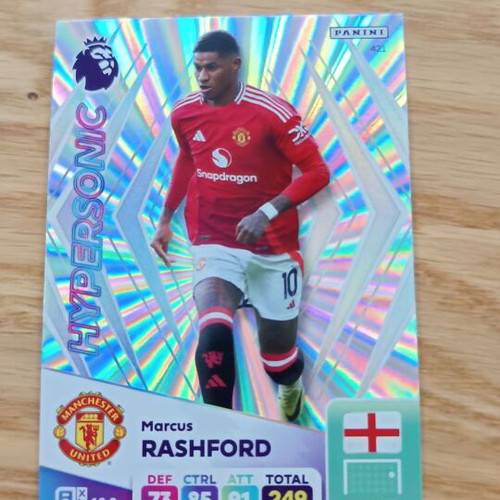 Marcus Rashford Hypersonic XL Andrenalyn PLG 2025 Panini card new