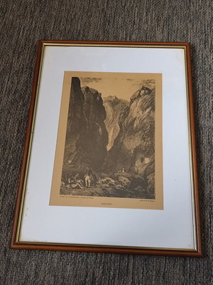 Vintage Frame 90s: Delphi - Kastalia Spring (Engraving) used
