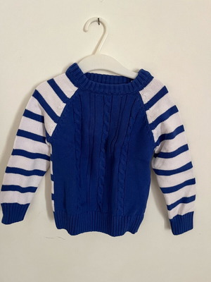Boy's blue striped shirt used sizes 56-98,104