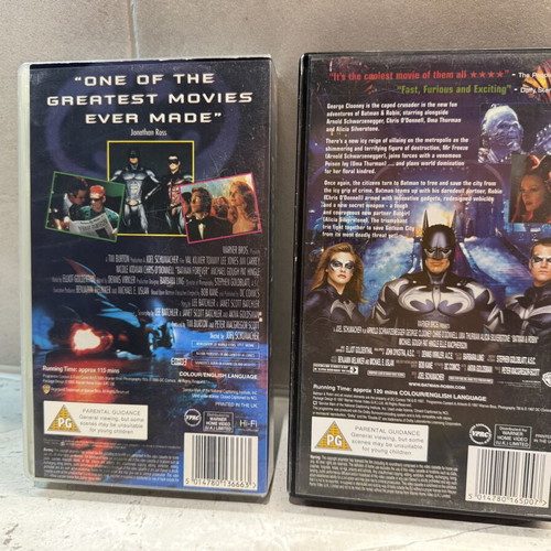 Batman Forever and Batman & Robin VHS used, adventure sci-fi fantasy