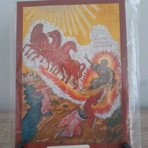 Wooden icon Prophet Elias new, dimensions 20x15 cm