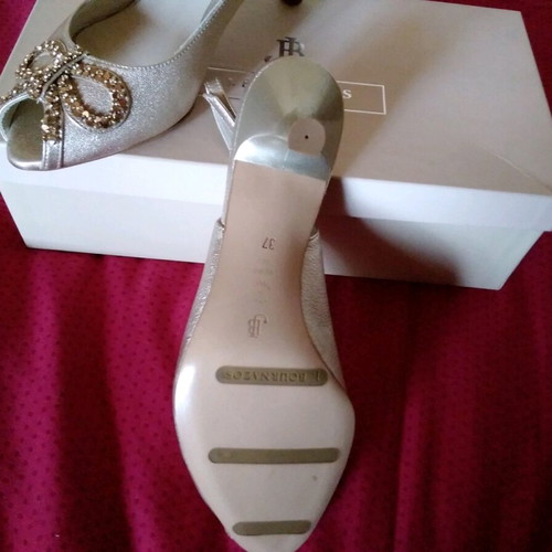 JB Bournazos New Leather Sandals Gold Size 37