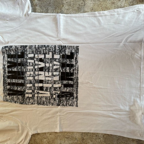 Vinyl T-shirt medium like new, white