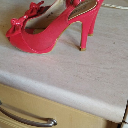 Red slingback pumps size 36 used