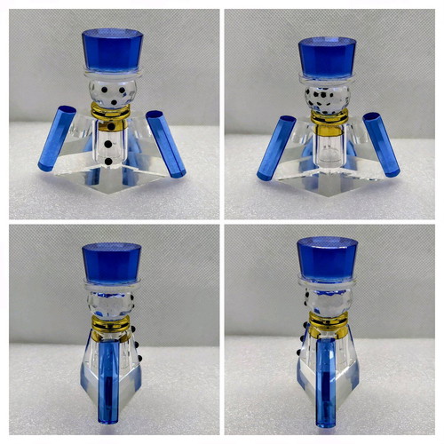 Crystal bottle for snowman perfume Laureline FONTANEL