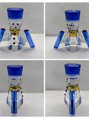 Crystal bottle for snowman perfume Laureline FONTANEL