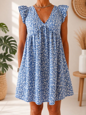 Shein blue short dress used, size Small