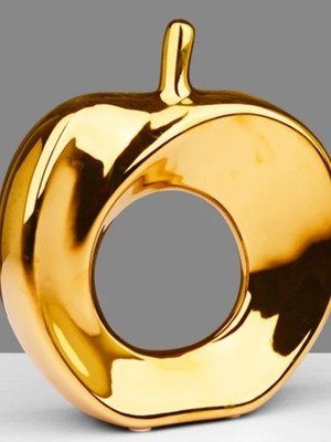 Apple decorative ceramic gold apple 24 cm new