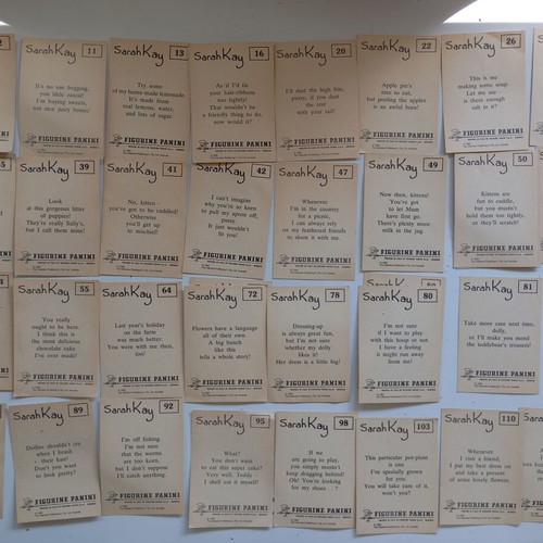 Sarah Kay Panini Stickers 1980 like new, 36 pieces