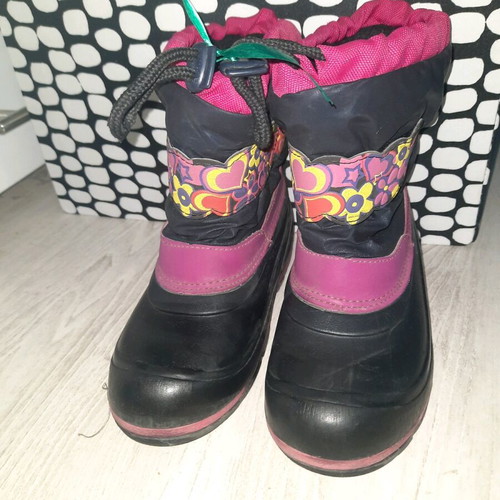 Children's boots used, size 29-30, black and pink