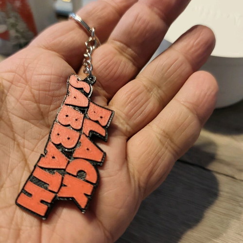 Black Sabbath 3D Printed Keyring New