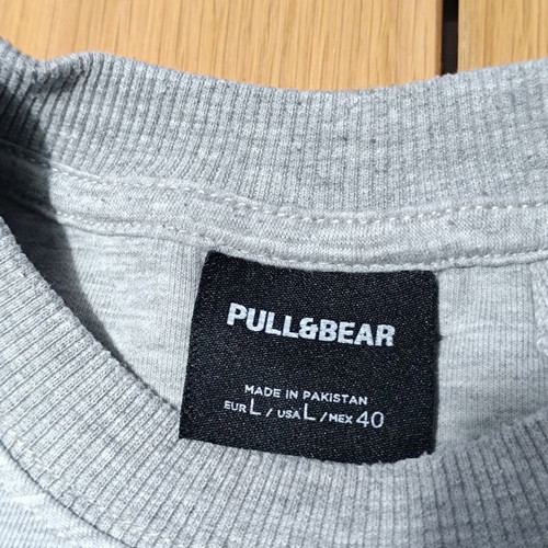 Pull&Bear men's T-shirt size L gray melange oversized boxy like new