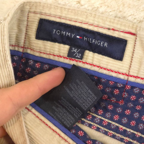 Tommy Hilfiger Mercer Straight Fit corduroy pants, beige