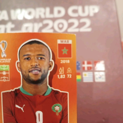 Ayoub El-Kaabi El Kambi Panini World Cup 2022 sticker used