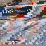  Zara 2 κομμάτι γεωμετρικό crop top με ταιριαστά παντελόνια, μέγεθος S