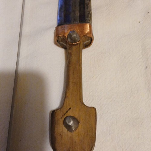 Old Kinzhal from Caucasus decorative knife used with wooden handle