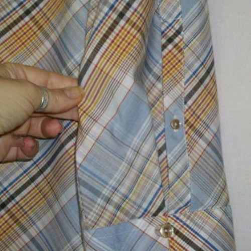 Eterna checked shirt like new, non-iron cotton