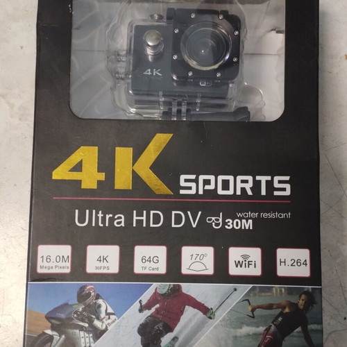 Camera WIFI 4K Ultra HD Sports used, waterproof 30M, 16MP, 2" LCD