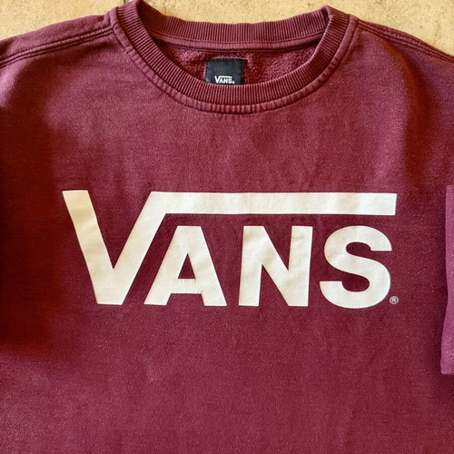 Vans burgundy sweatshirt medium used
