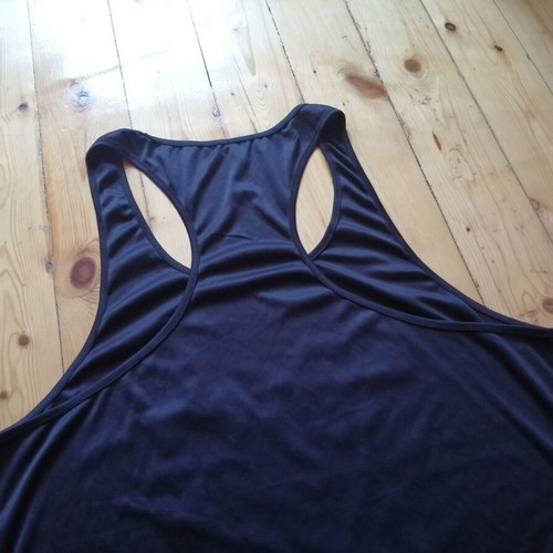 Men's black sports tank top with No Pain No Gain print, size L