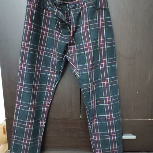 Checked Italian pants used, size medium