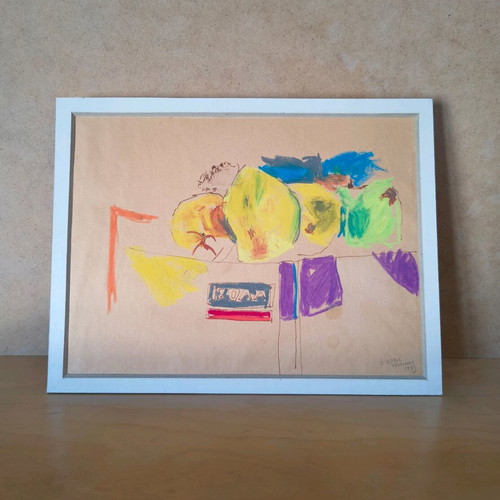 Stergios Tsioumas painting "Kydonia on the Fridge" used