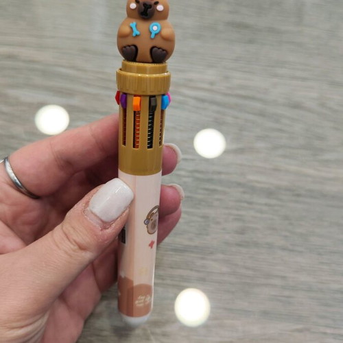 Pen with ten different colors and animal design new