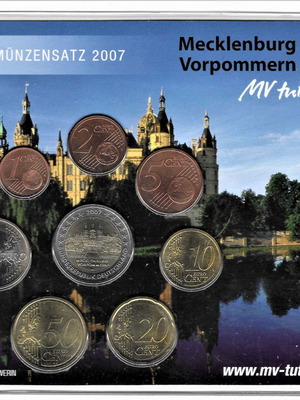 German coin euro set 2007 (A) kursmünzensatz μεταχειρισμένο