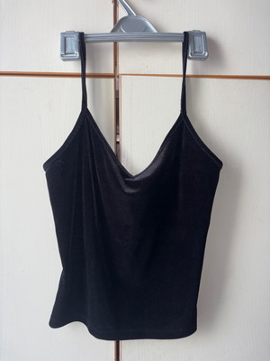 Velvet top Bershka black size M like new