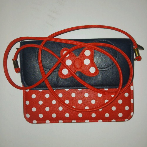 Mini Mouse crossbody bag like new, red with leather strap