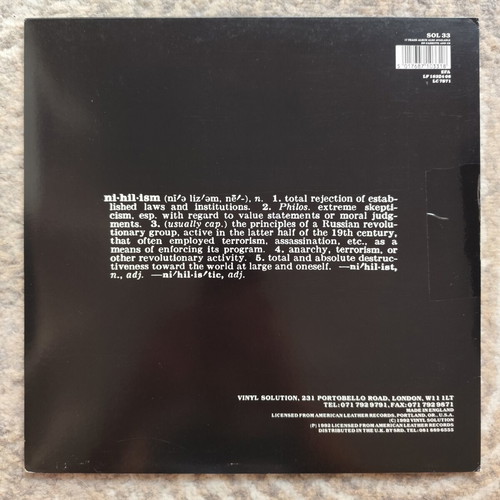 Poison Idea Blank Blackout Vacant LP used, unofficial version, punk