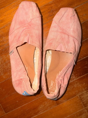 Toms espadrilles slip on pink size 40 used
