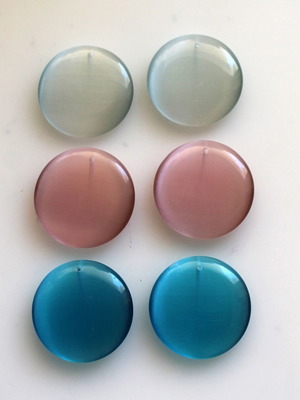 Cat's Eye round beads set of 6 for jewelry making, new