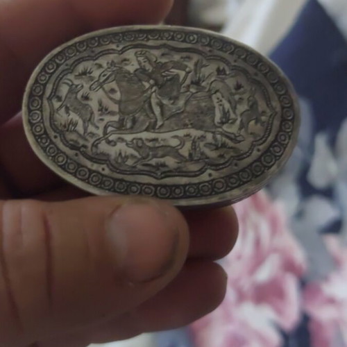 Persian silver box, vintage