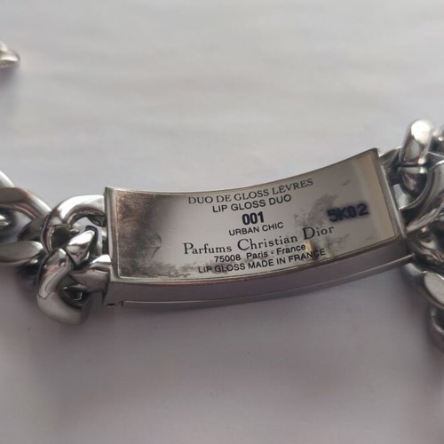 Dior Lip Gloss 001 Ultra Rare Bracelet like new, silver