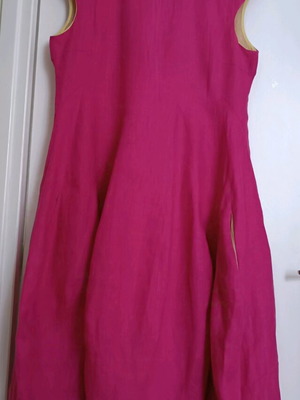 Depolo linen baloon dress size L like new multicolor