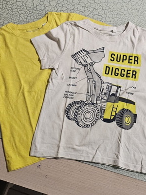 Boys' t-shirts set of 2 like new, sizes 116-122 cm, ages 5-6