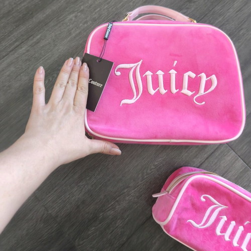 Juicy Couture makeup bag set new pink multicolor