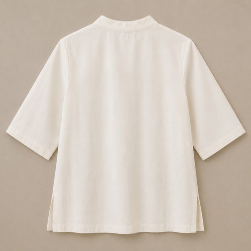 Diva shirt used, cream color, size L, gold buttons