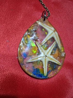 Handmade pendant new with resin