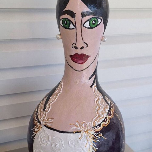 Sappho handmade decorative natural gourd art piece