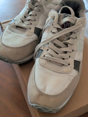 Napapijri sneakers used, white-beige, men's size 43
