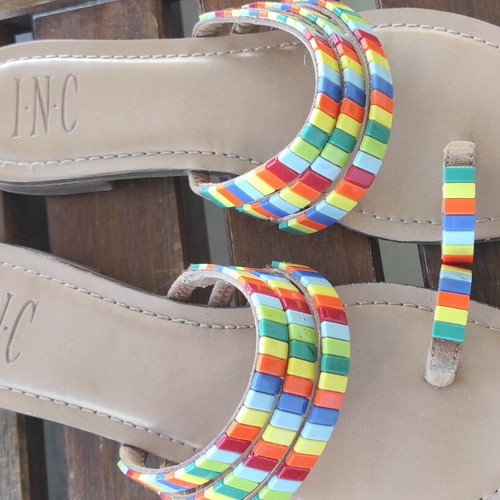 Inc Rainbow Women's Sandals like new, size 36.5, multicolor