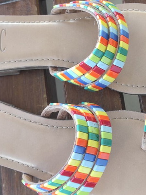 Inc Rainbow Women's Sandals like new, size 36.5, multicolor