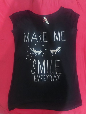 Stradivarius T-shirt like new, black, size S